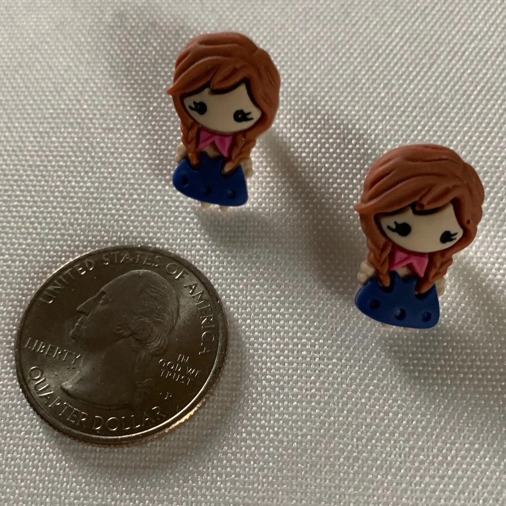 NWT. Handmade Pierced Pretty Princess Earrings for Girls!  For ages 5 and up!